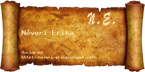 Néveri Erika névjegykártya
